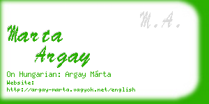 marta argay business card